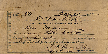 W&A Ticket 1853 David Stephenson